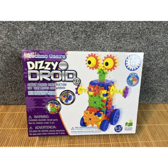 The Learning Journey Other - Techno Gears Dizzy Droid Construction Set STEM Build - 50+ Pieces NIB